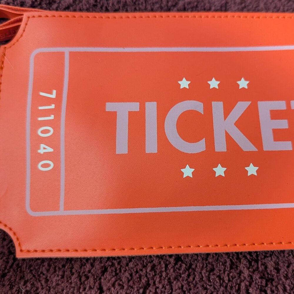 Ipsy Bag Red Orange Ticket April 2017 Sideshow Makeup Cosmetic Travel Bags.